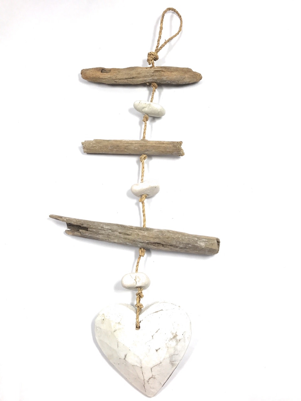 Driftwood Garland w/ Heart 20" White - Love | #lis3100650w Driftwood Garland w/ Heart 20" White - Love | #lis3100650w